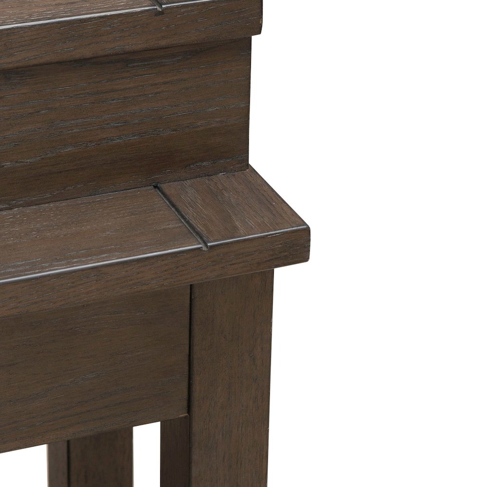 Console Bar Table with Charging Station - Satin Espresso