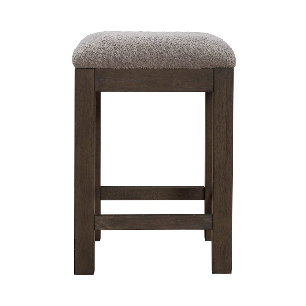 Cascade Falls Living Room Upholstered Console Stool - Satin Espresso