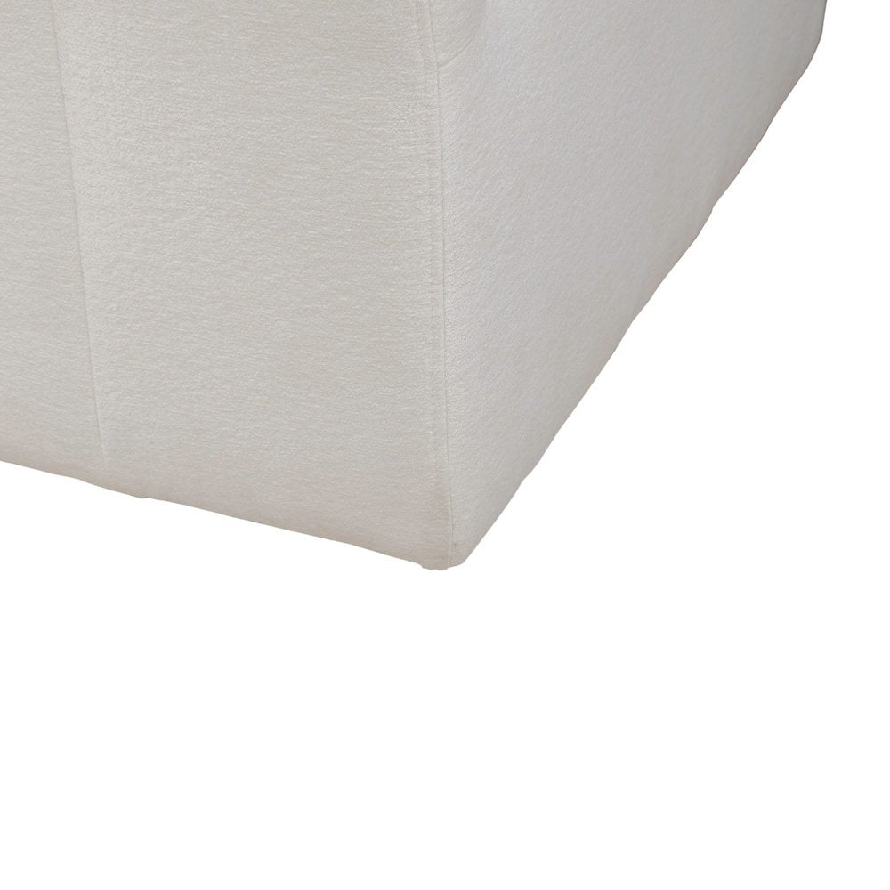 Accent Dining Chairs with Castors - Squared Back - Ivory Upholstry - Set of Four