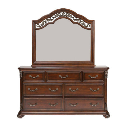 Messina Estates Queen Poster Bed, Dresser & Mirror, Chest