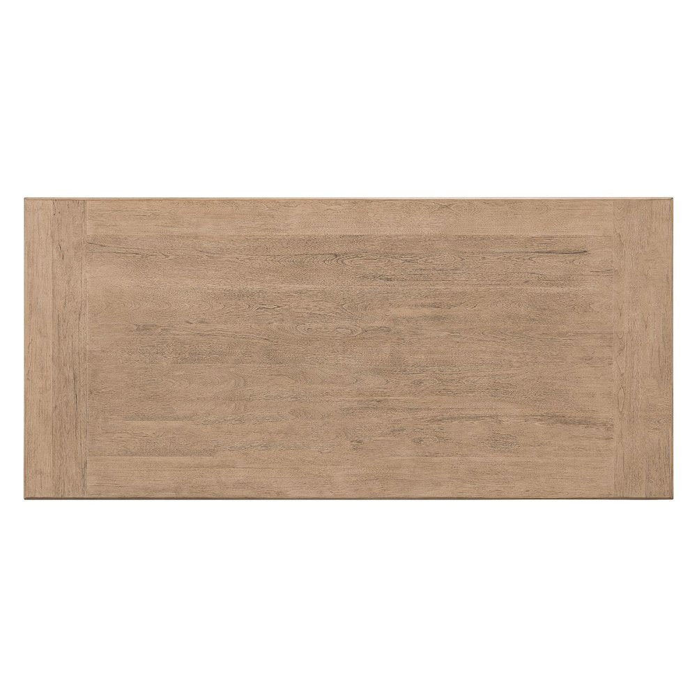 2 Pc Desk Set - Writing Desk, Credenza with File Storage Drawer - Barley Buff