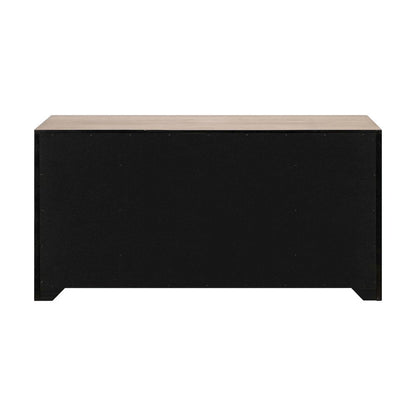 2 Pc Desk Set - Writing Desk, Credenza with File Storage Drawer - Barley Buff