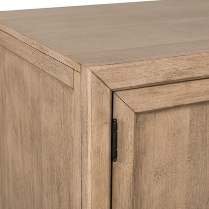 2 Pc Desk Set - Writing Desk, Credenza with File Storage Drawer - Barley Buff