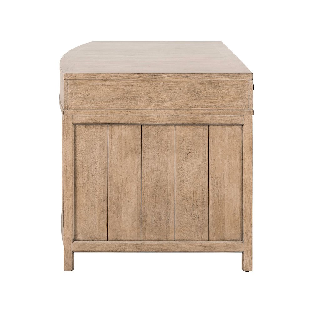 Executive Desk with Keyboard Tray Locking File Drawers Home Office Storage