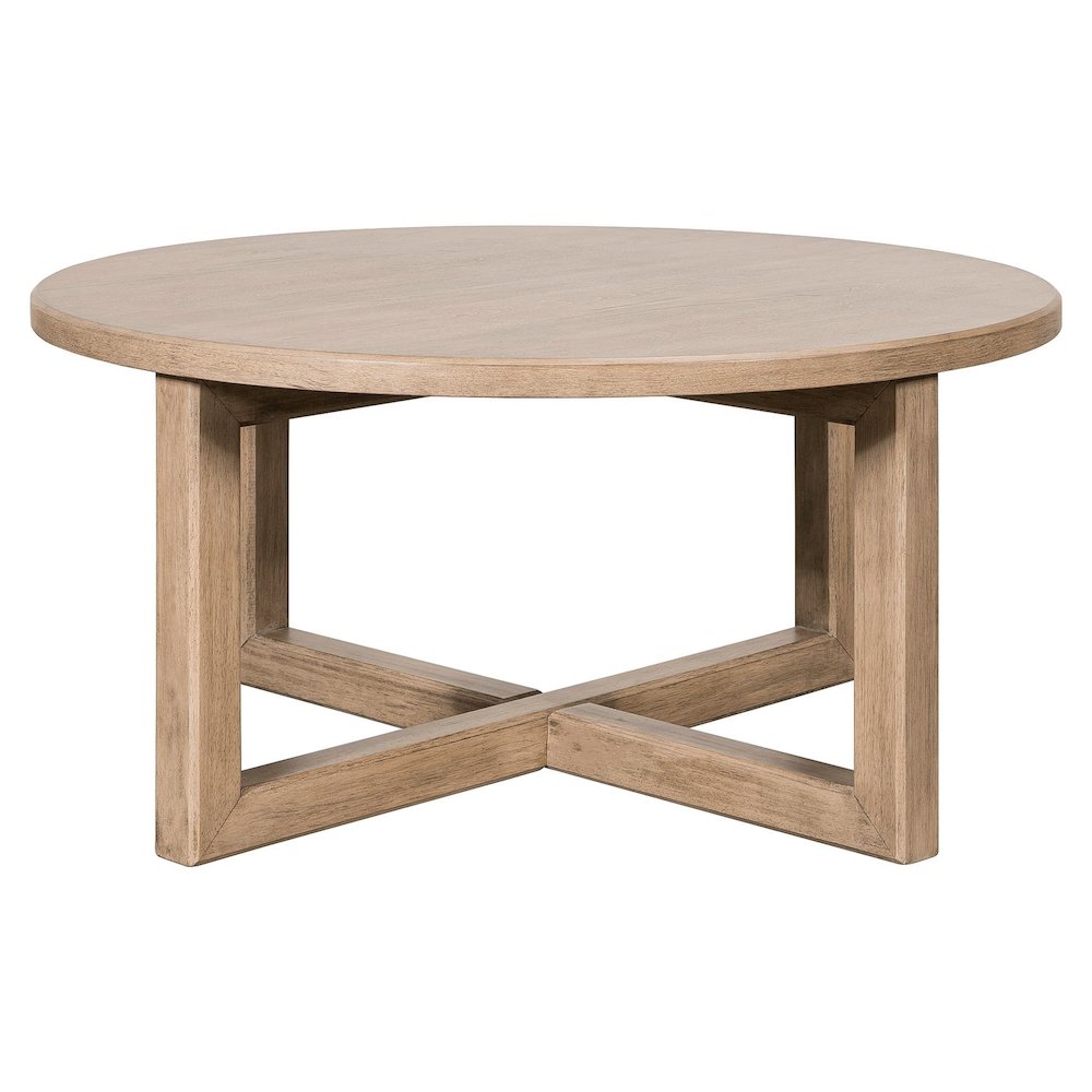 3 Pc Living Room Set - Cocktail Table, Chairside Table  - Barley Buff Birch Wood
