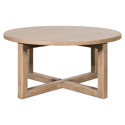 3 Pc Living Room Set - Cocktail Table, Chairside Table  - Barley Buff Birch Wood