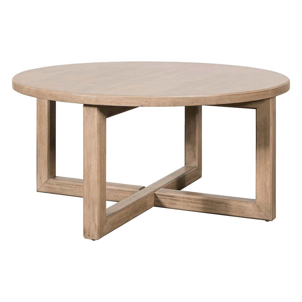 3 Pc Living Room Set - Cocktail Table, Chairside Table  - Barley Buff Birch Wood