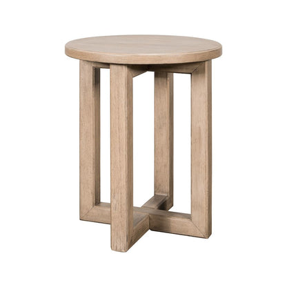 3 Pc Living Room Set - Cocktail Table, Chairside Table  - Barley Buff Birch Wood