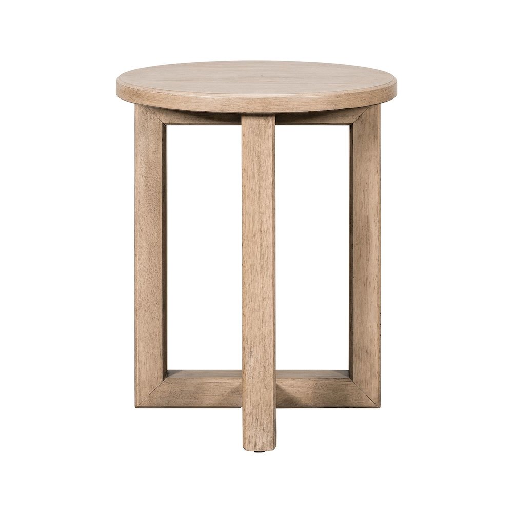 3 Pc Living Room Set - Cocktail Table, Chairside Table  - Barley Buff Birch Wood