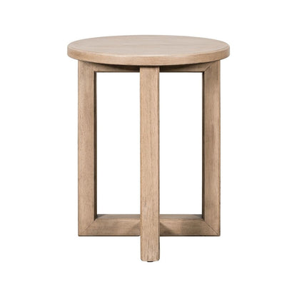 3 Pc Living Room Set - Cocktail Table, Chairside Table  - Barley Buff Birch Wood