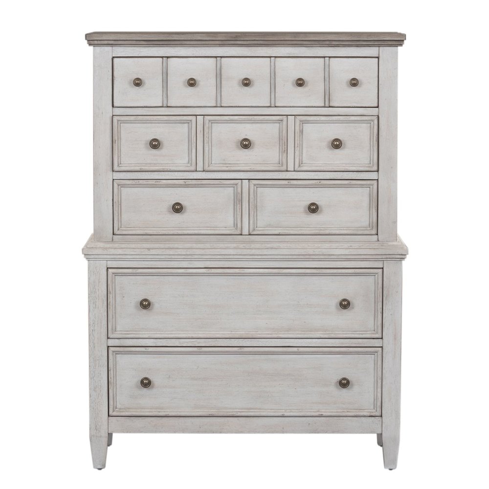 Heartland King Panel Bed, Dresser & Mirror, Chest