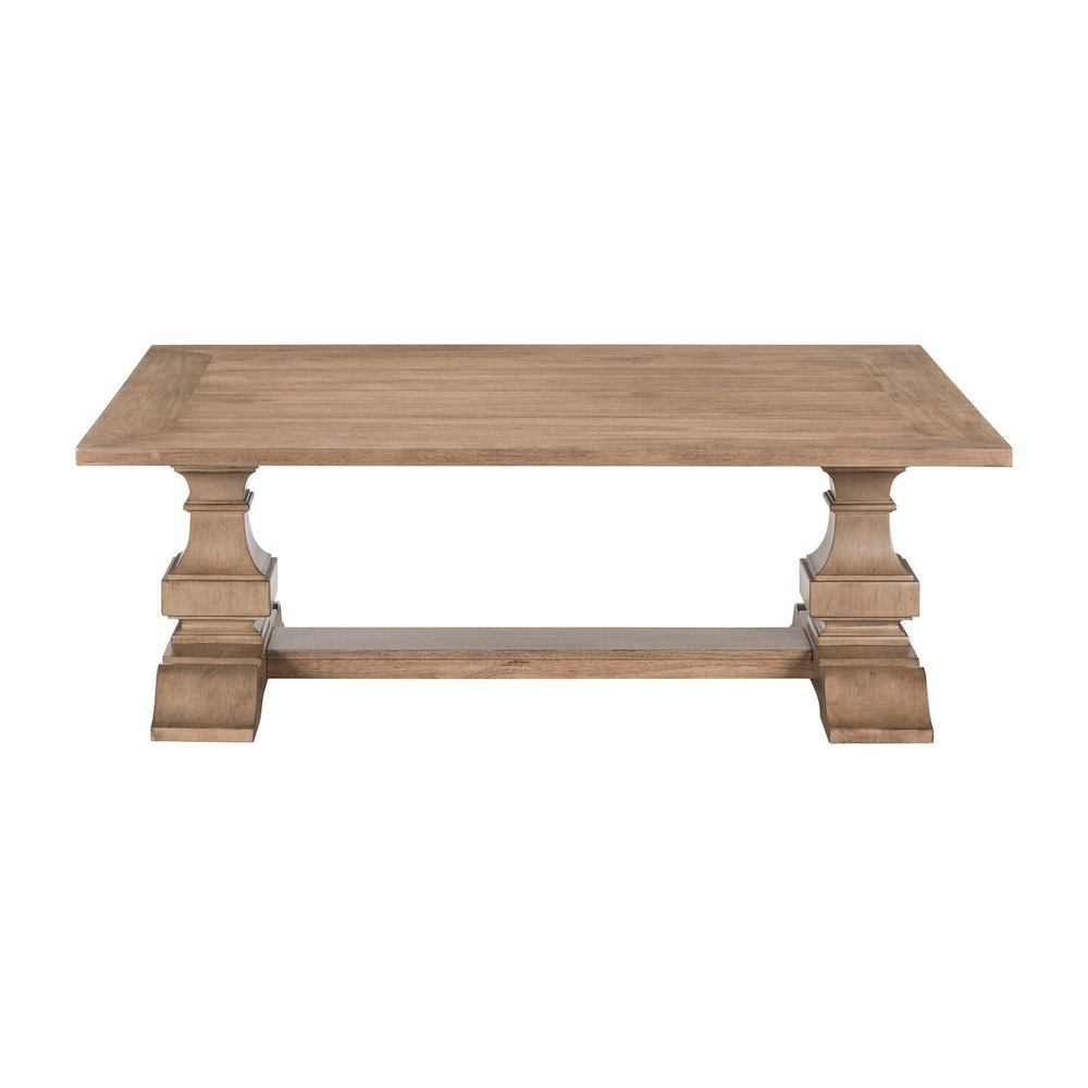 3 PcLiving Room Table Set Cocktail Table, 2 End Tables  - Camel Beige Birch Wood