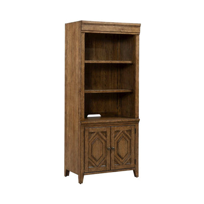 Carolina Park Bunching Bookcase for Living Room Office Storage  - Amber Brown