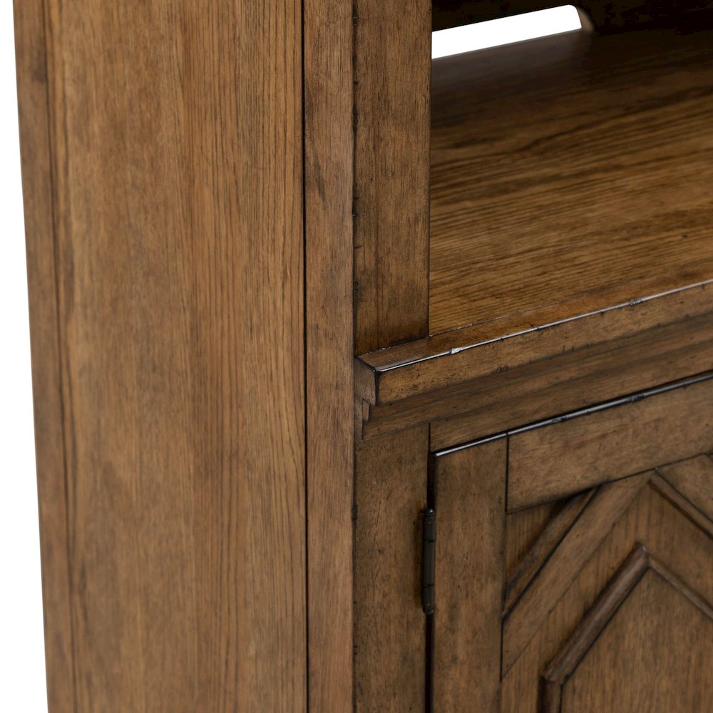 Carolina Park Bunching Bookcase for Living Room Office Storage  - Amber Brown