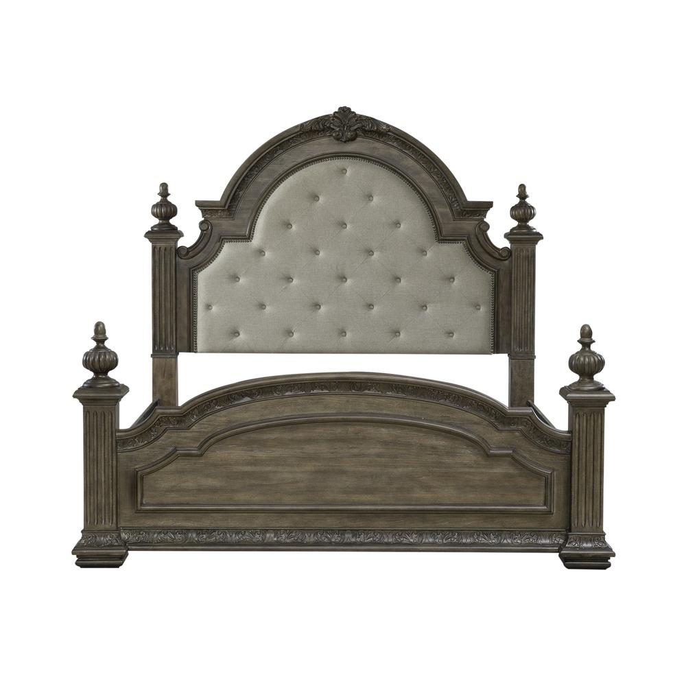 Carlisle Court Queen Poster Bed - Chestnut with Gray Dusty Wax Finish