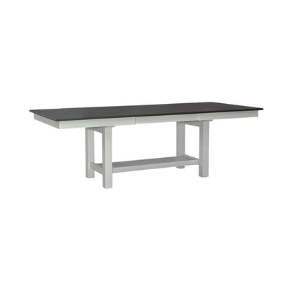 Brook Bay Optional 7 Piece Trestle Table Set in Textured White