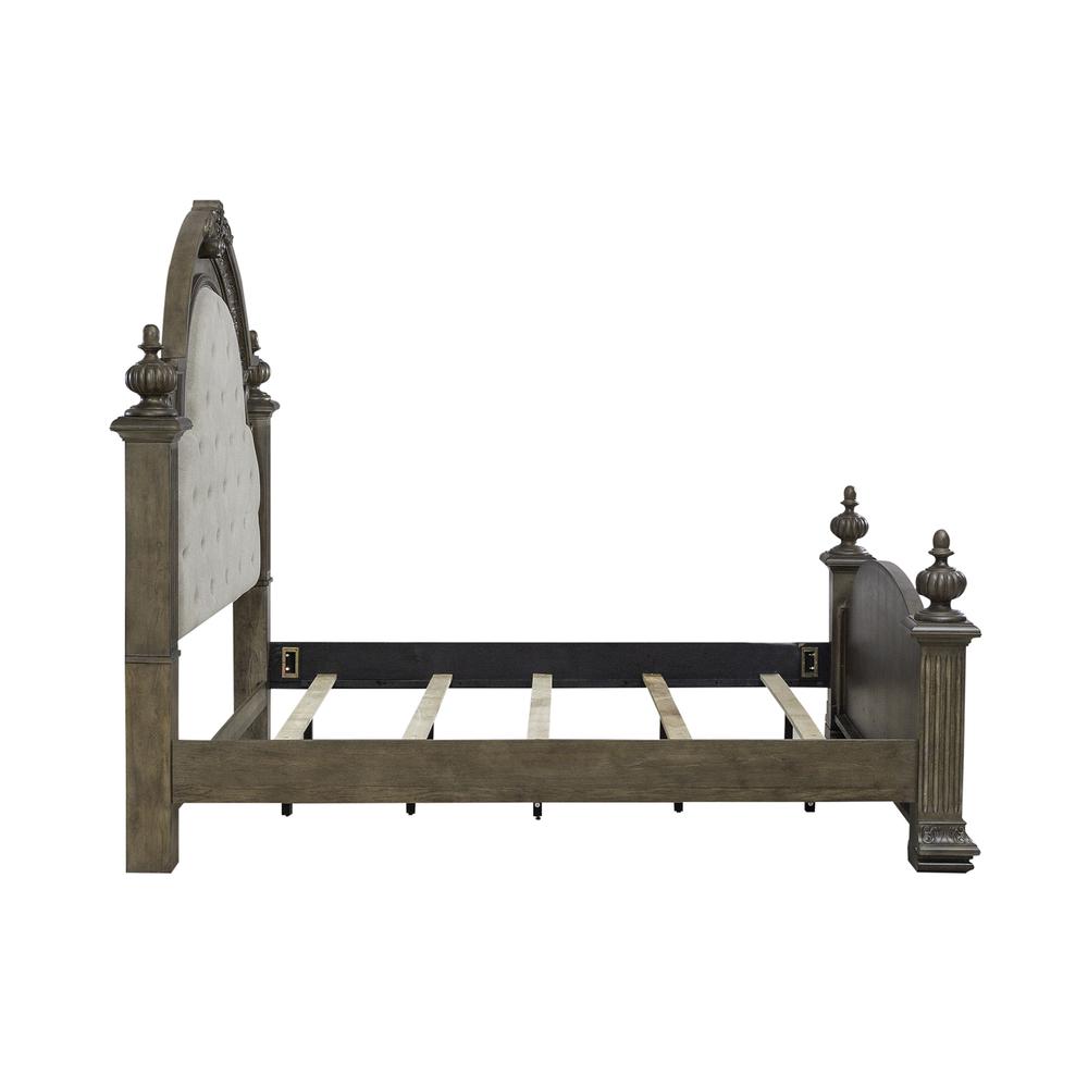 Carlisle Court Queen Poster Bed - Chestnut with Gray Dusty Wax Finish