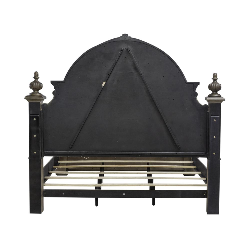 Carlisle Court Queen Poster Bed - Chestnut with Gray Dusty Wax Finish