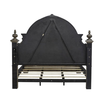 Carlisle Court Queen Poster Bed - Chestnut with Gray Dusty Wax Finish