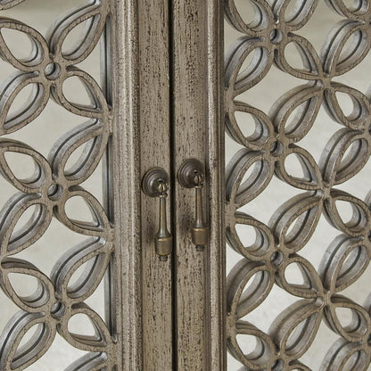 Westridge 3 Door Accent Cabinet in Wirebrushed Gray
