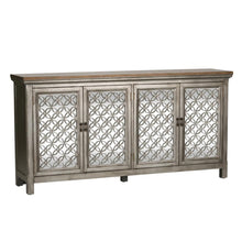 Westridge 4 Door Accent Cabinet in Wirebrushed Gray