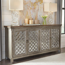 Westridge 4 Door Accent Cabinet in Wirebrushed Gray