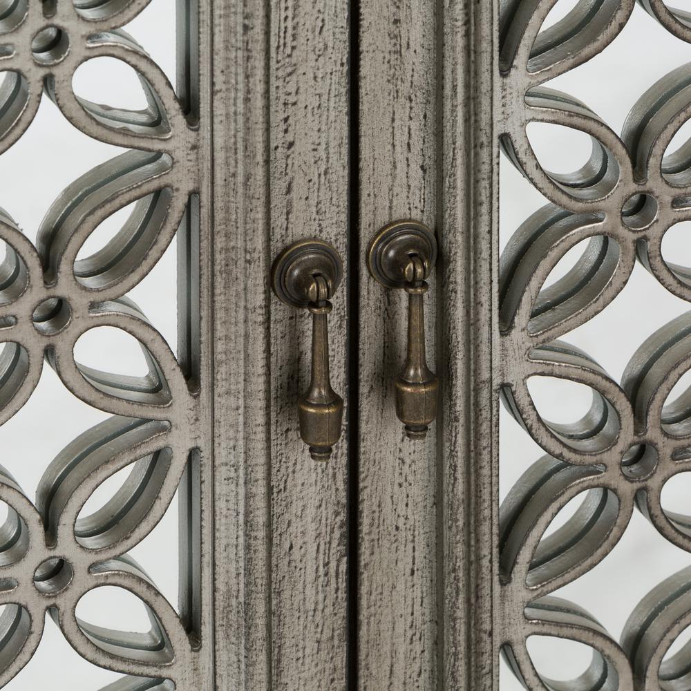 Westridge 4 Door Accent Cabinet in Wirebrushed Gray