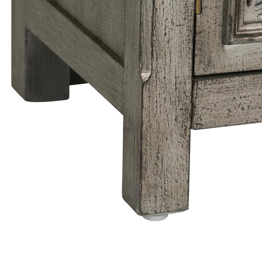 Westridge 4 Door Accent Cabinet in Wirebrushed Gray