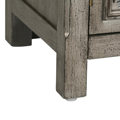 Westridge 4 Door Accent Cabinet in Wirebrushed Gray