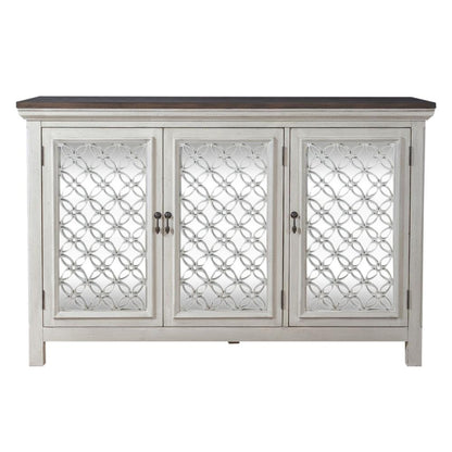 Westridge 3 Door Accent Cabinet in Wirebrushed Gray