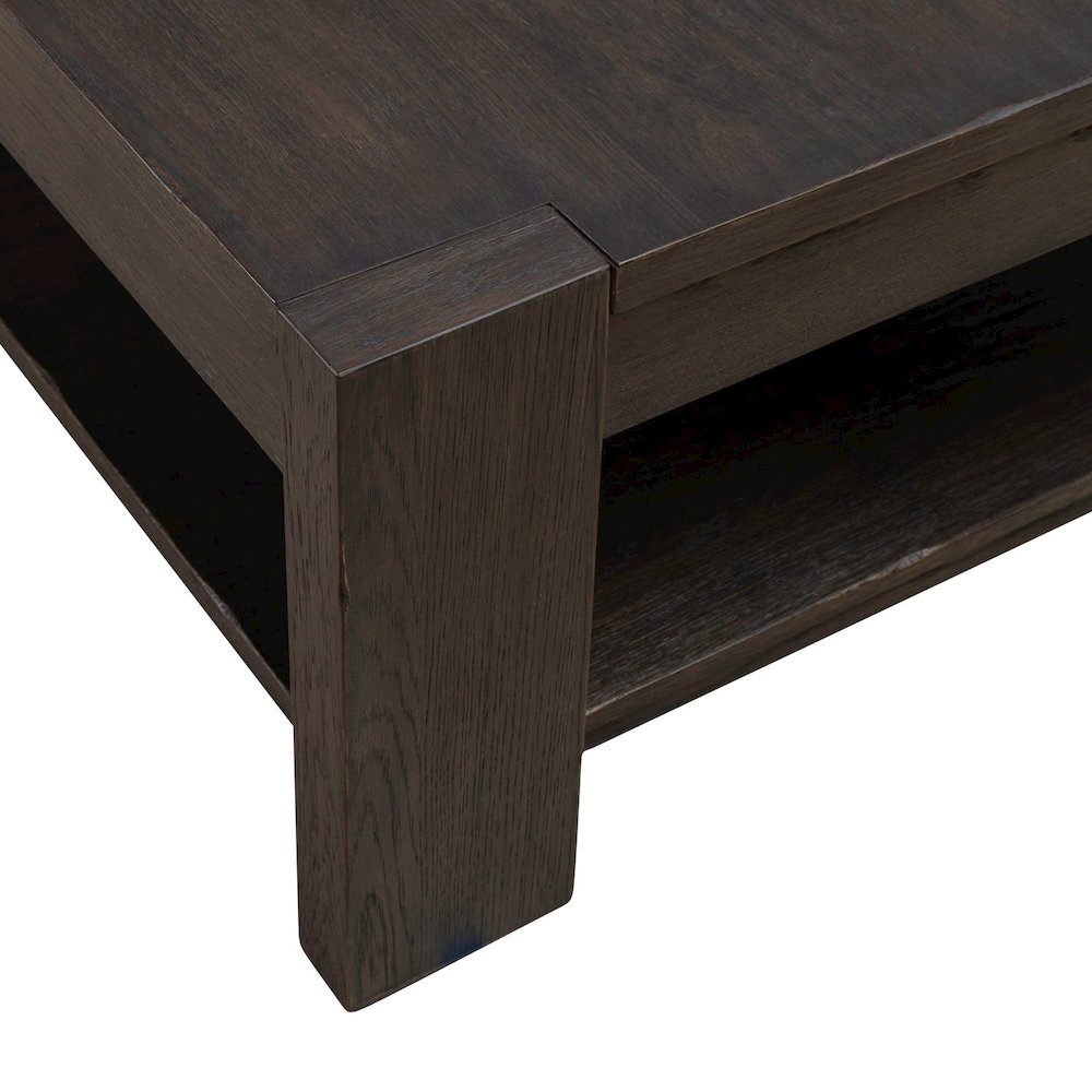 3 Piece Set - Square Cocktail Table, 2 End Tables - Bark