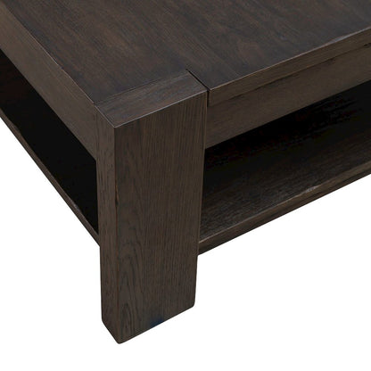 3 Piece Set - Square Cocktail Table, 2 End Tables - Bark
