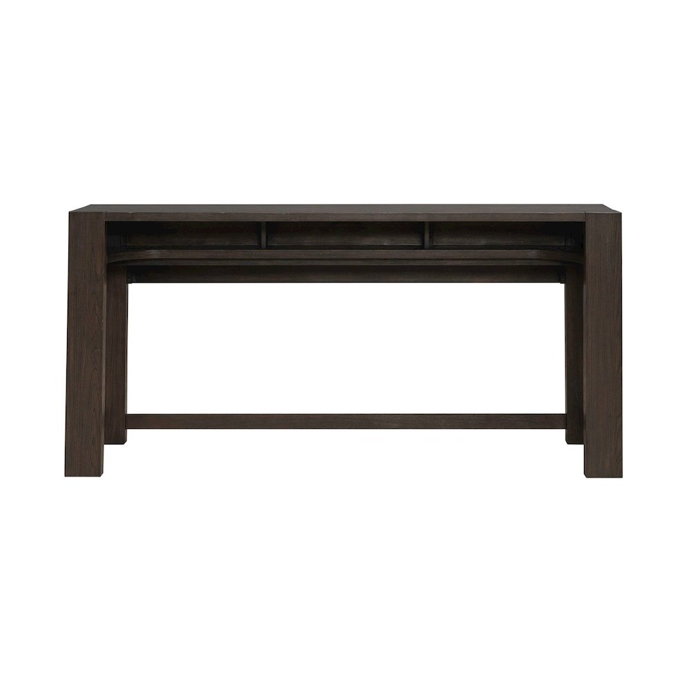 Lennox Hill Living Room Console Bar Table with Charging Station - Bark