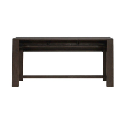 Lennox Hill Living Room Console Bar Table with Charging Station - Bark