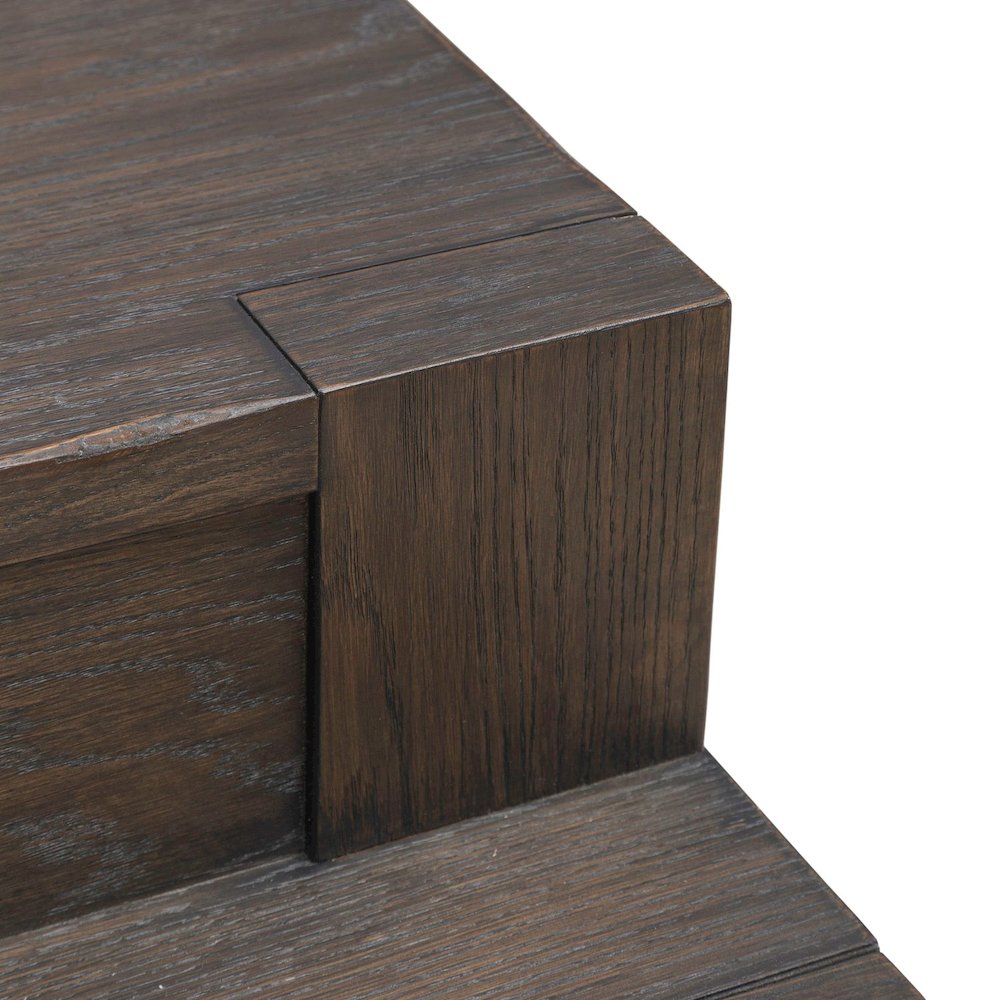 Lennox Hill Living Room Console Bar Table with Charging Station - Bark