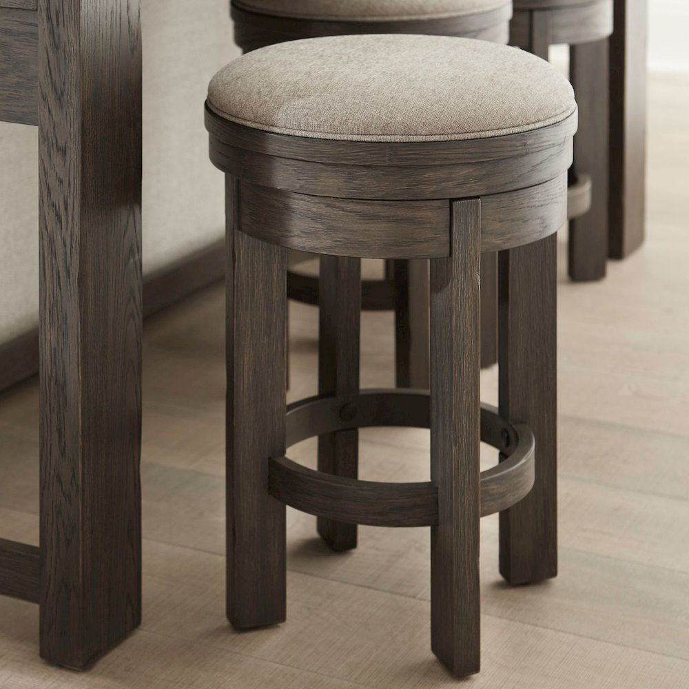 Lennox Hill Upholstered Swivel Console Stool  - Counter Height 26 Inches