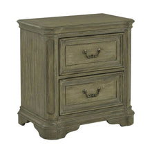 Weathered Bisque Nightstand with 2 Drawers and Traditional Design
