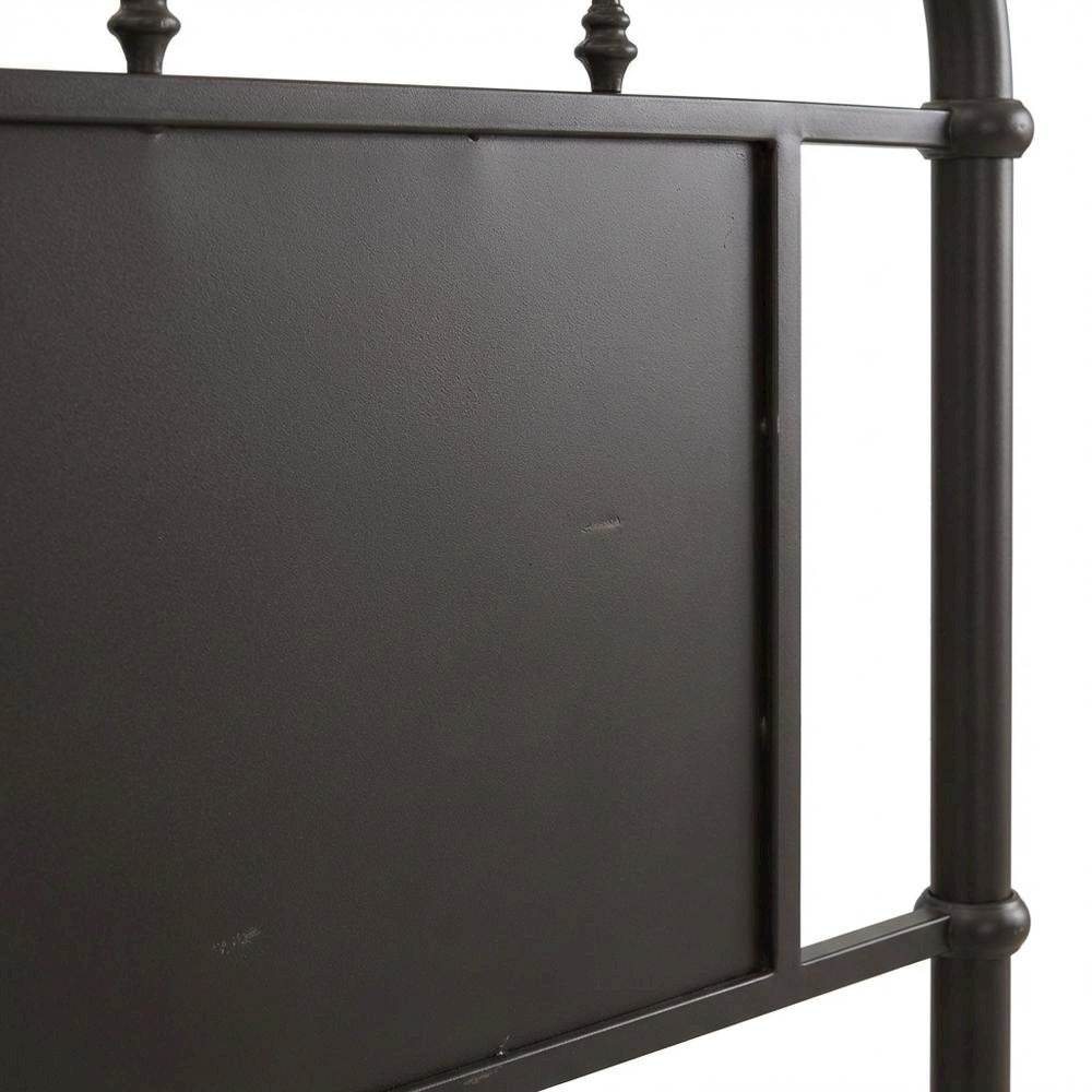 Twin Distressed Metal Headboard, Vintage Design, Sturdy Metal Tube Construction
