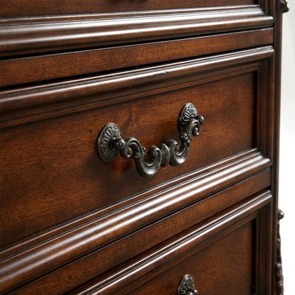 Cognac Nightstand with 3 Drawers and Traditional Style