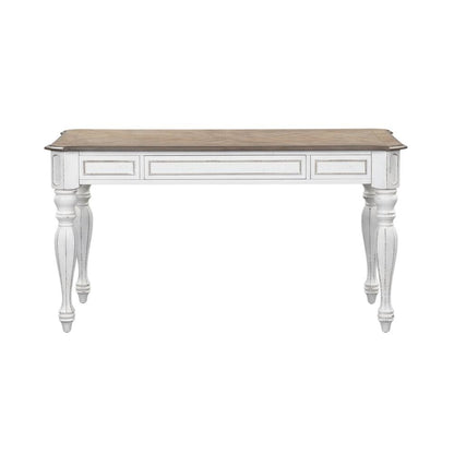 Antique White Lift Top Writing Desk With Rubberwood And Veneers