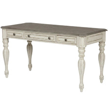 Antique White Writing Desk With Rubberwood And Oak Veneers For Home Office