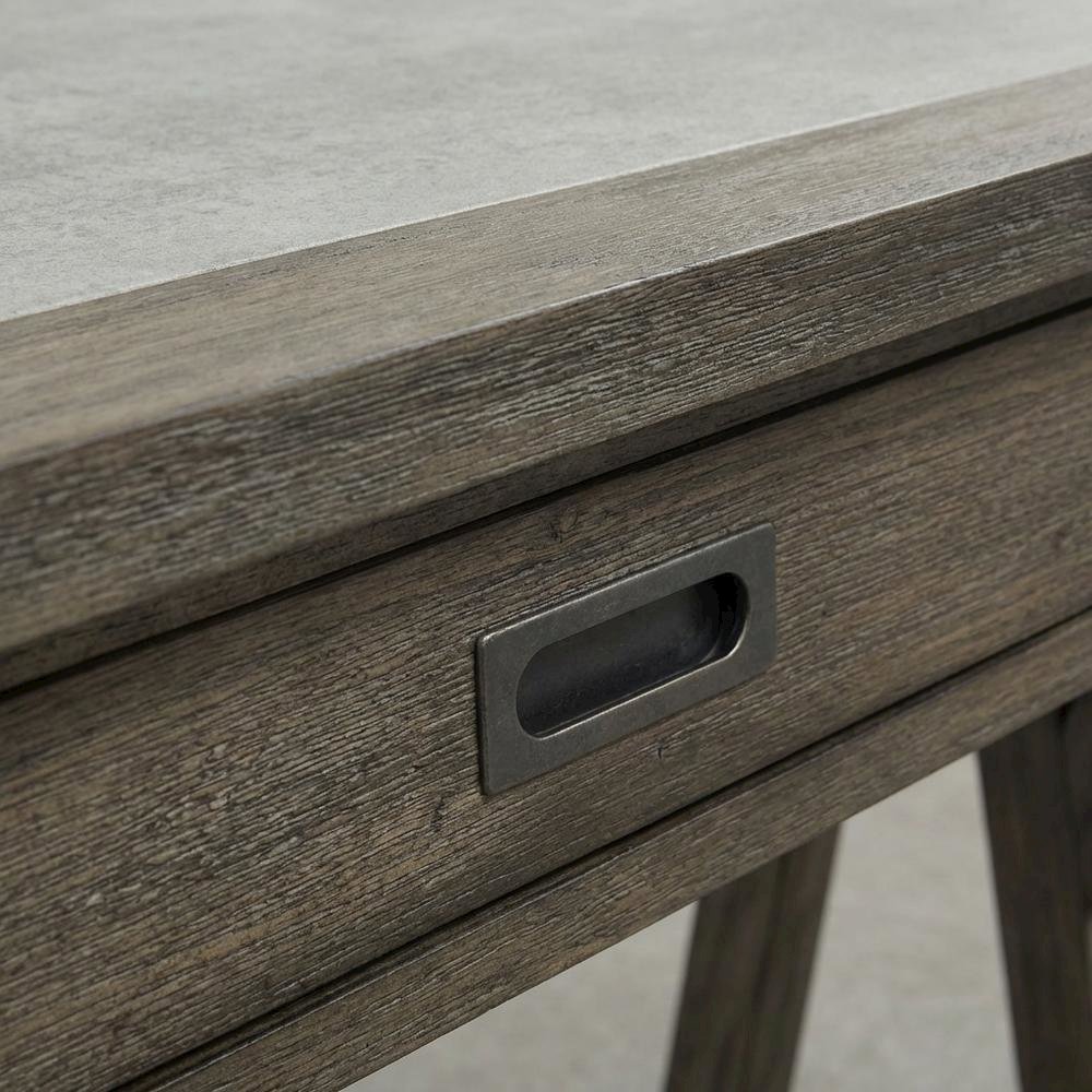 Rustic Saddle 3-Piece Computer Desk Set - Transitional Design, Solid Wood