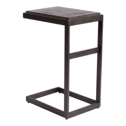 Gray Laptop Table with Solid and Manufactured Wood for Contemporary Workspaces