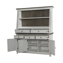 Pine Solid & Veneer Server with Hutch in Cottage Style for Dining Room