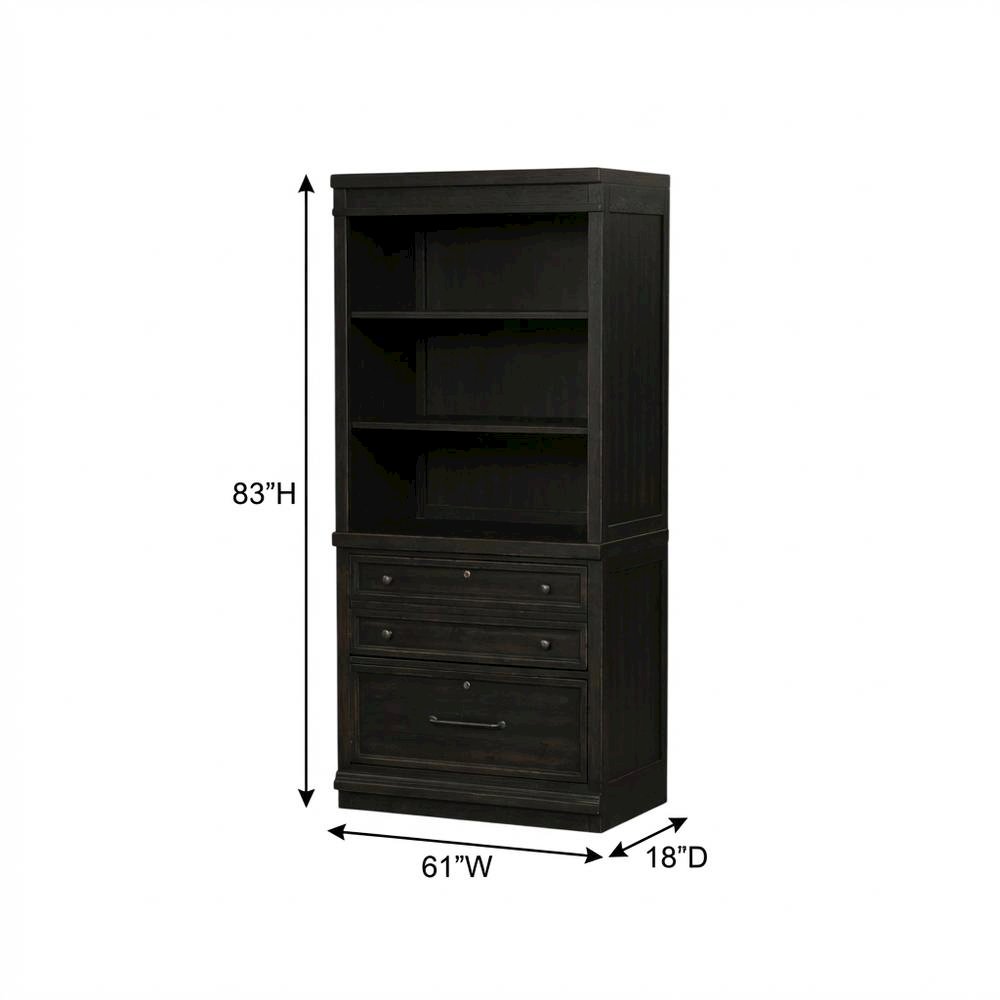 Vintage Chalkboard 2-Piece Hutch and Cabinet Set with Rubberwood Veneers