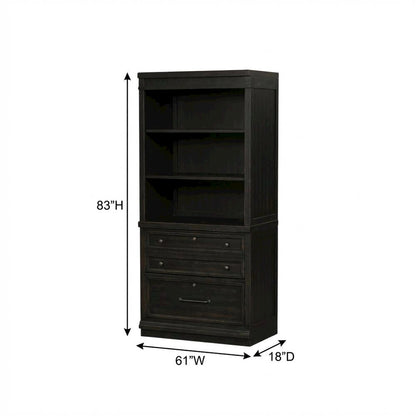 Vintage Chalkboard 2-Piece Hutch and Cabinet Set with Rubberwood Veneers