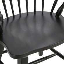 Windsor Back Armchair in Black with Elegant Tobacco Finish
