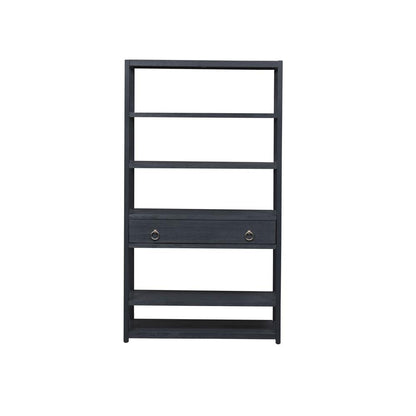 East End Accent Bookcase in Wirebrushed Denim