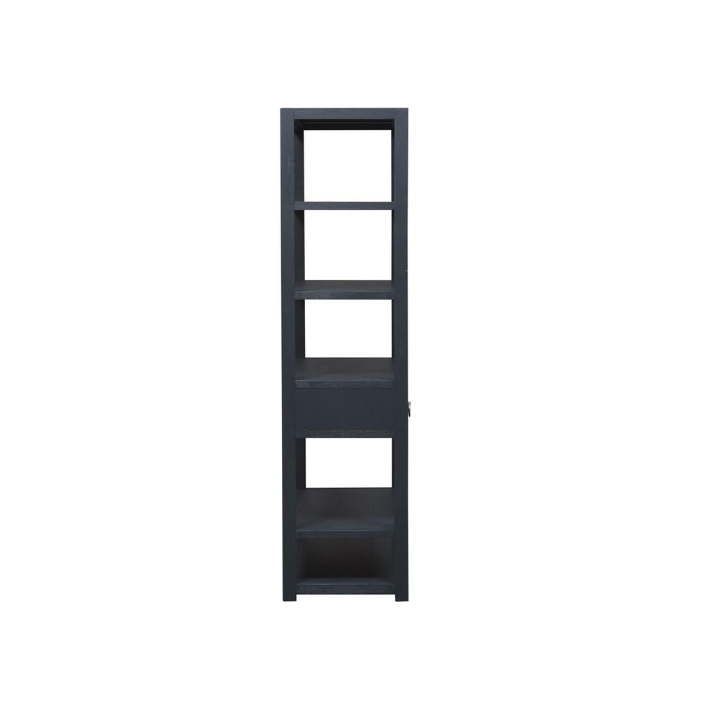 East End Accent Bookcase in Wirebrushed Denim