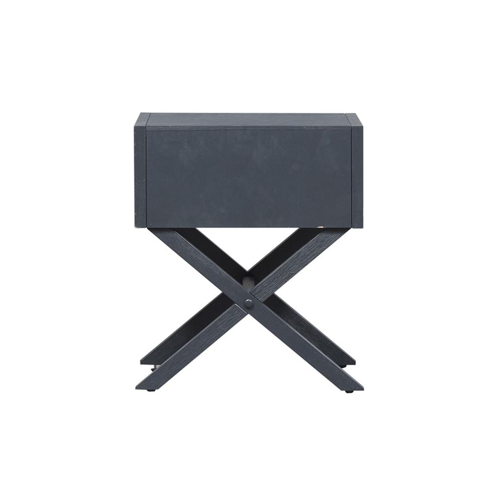 East End 1 Drawer Accent Table in Wirebrushed Denim